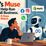 small business owner looking at Meta Muse robot